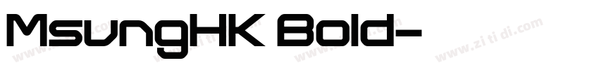 MsungHK Bold字体转换